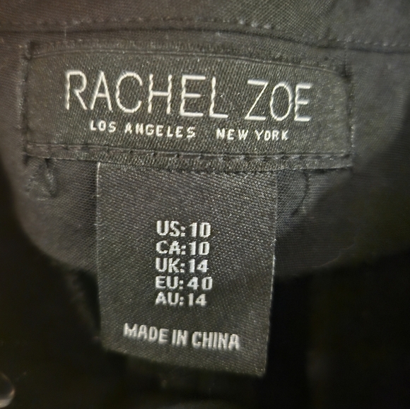 NWOT Rachel Zoe Women's Black Pinstripe Sparkle Pants - Picture 4 of 7